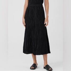 NWT Eileen Fisher Crushed Silk Maxi Skirt